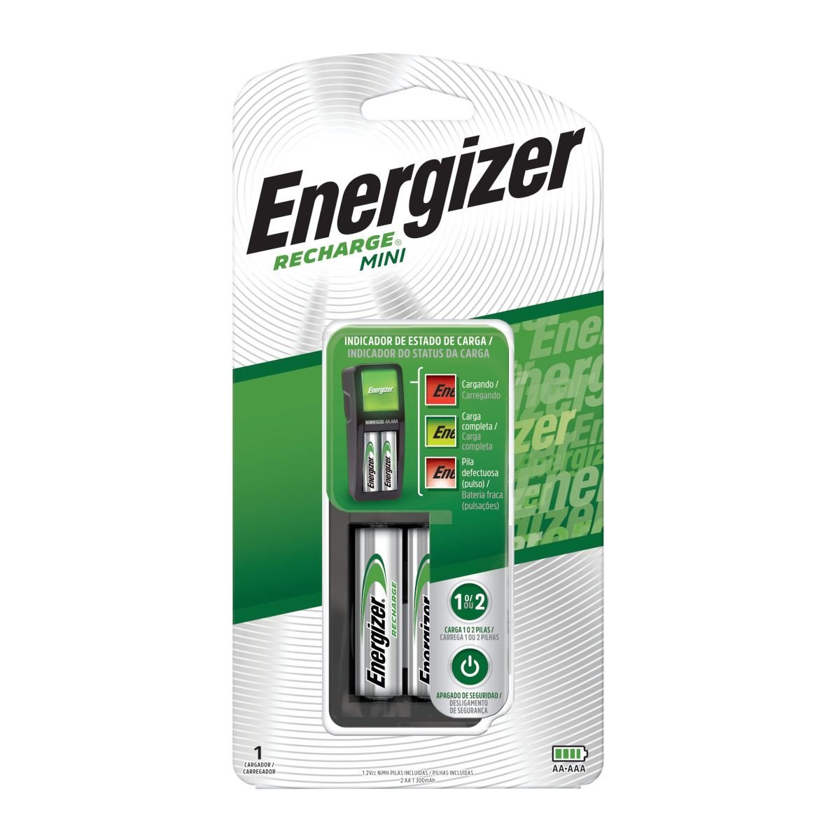 Cargador Mini Energizer C/2 AA