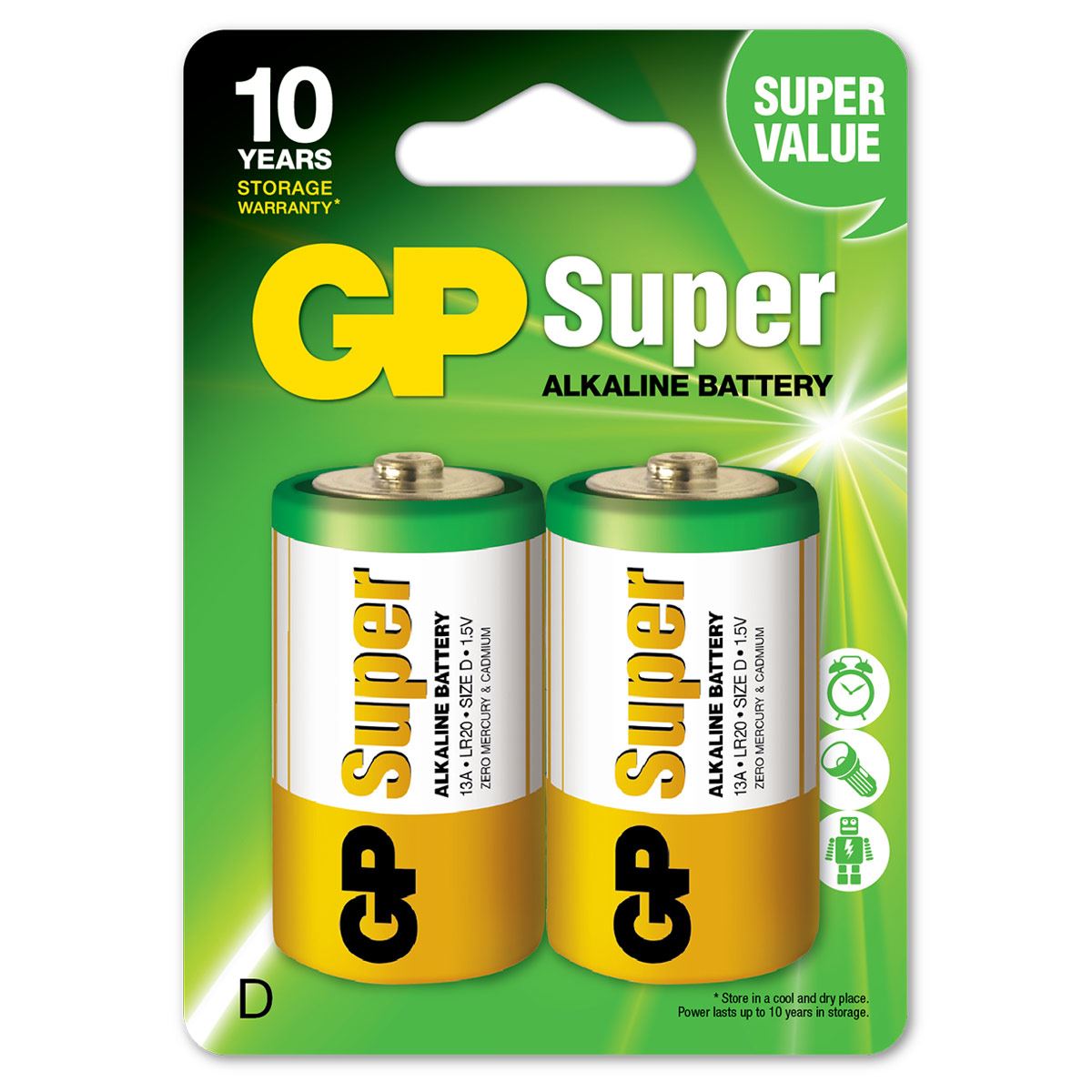 Pila GP Batteries D (2 pilas)