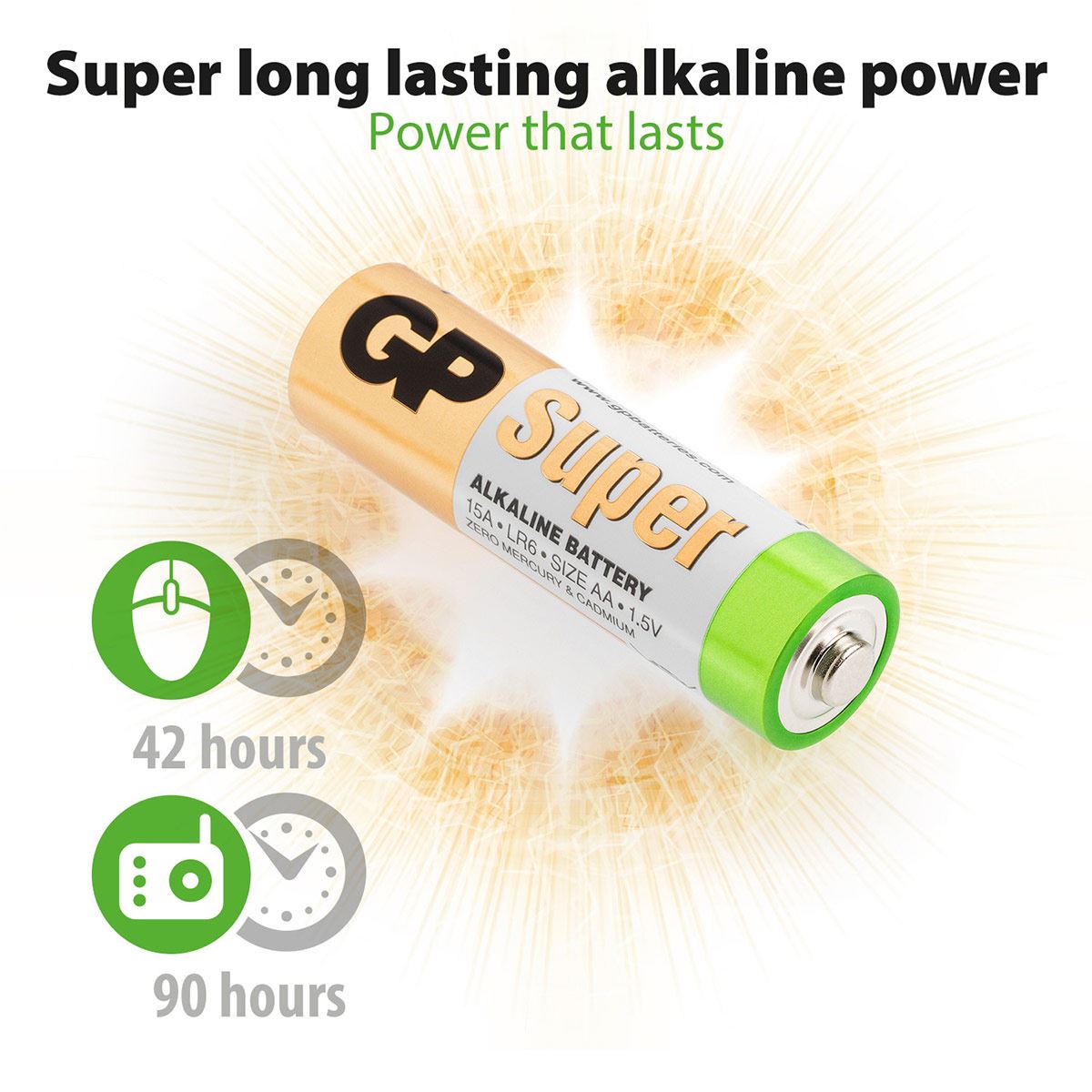 Pila GP Batteries AA (4 pilas)