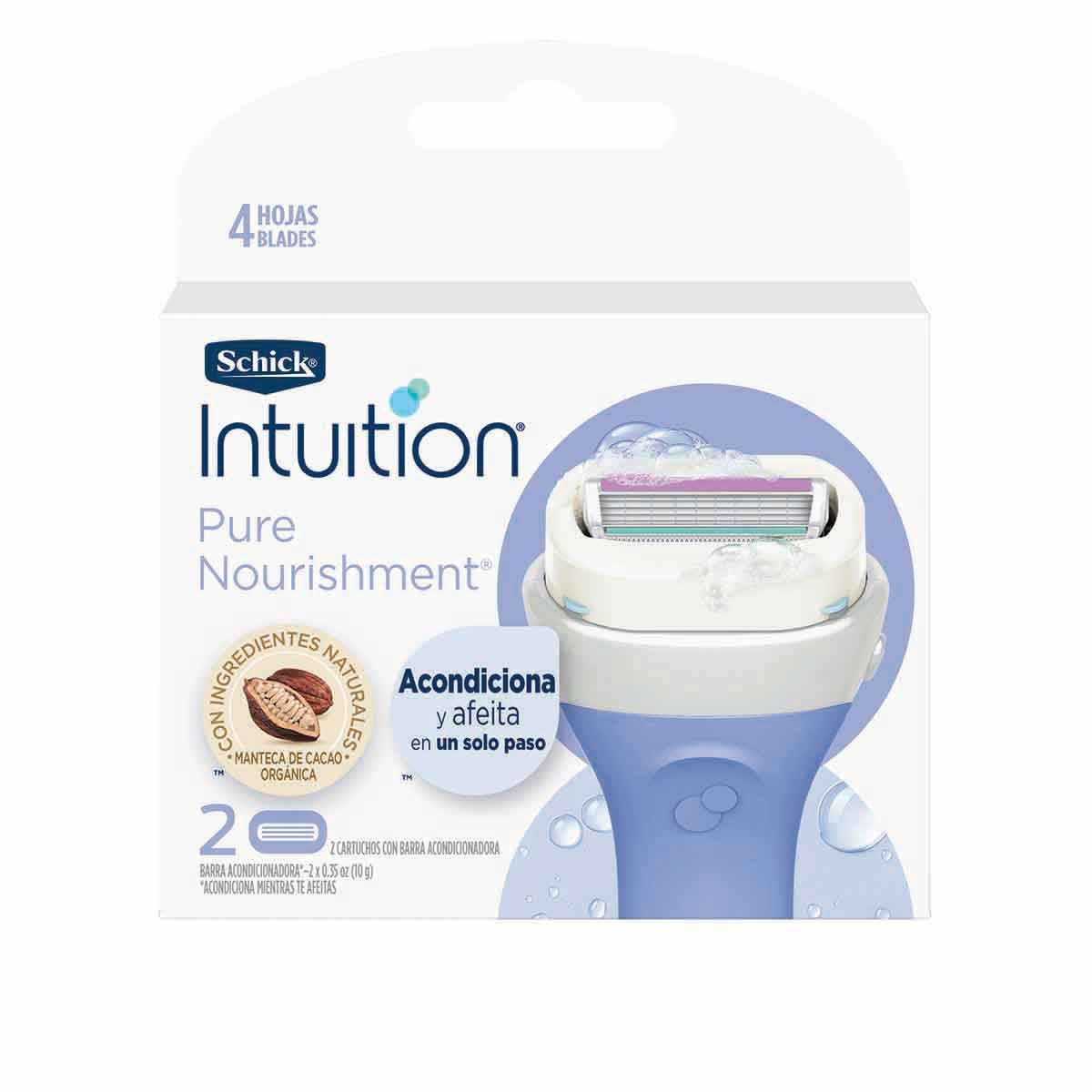 Schick Intuition cartuchos Pure Nourishment 2 pz