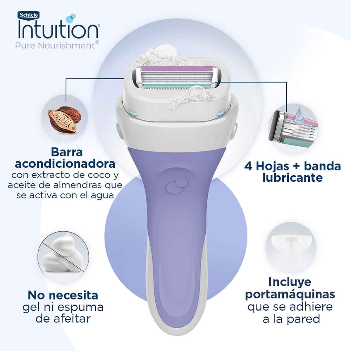 Schick Intuition cartuchos Pure Nourishment 2 pz