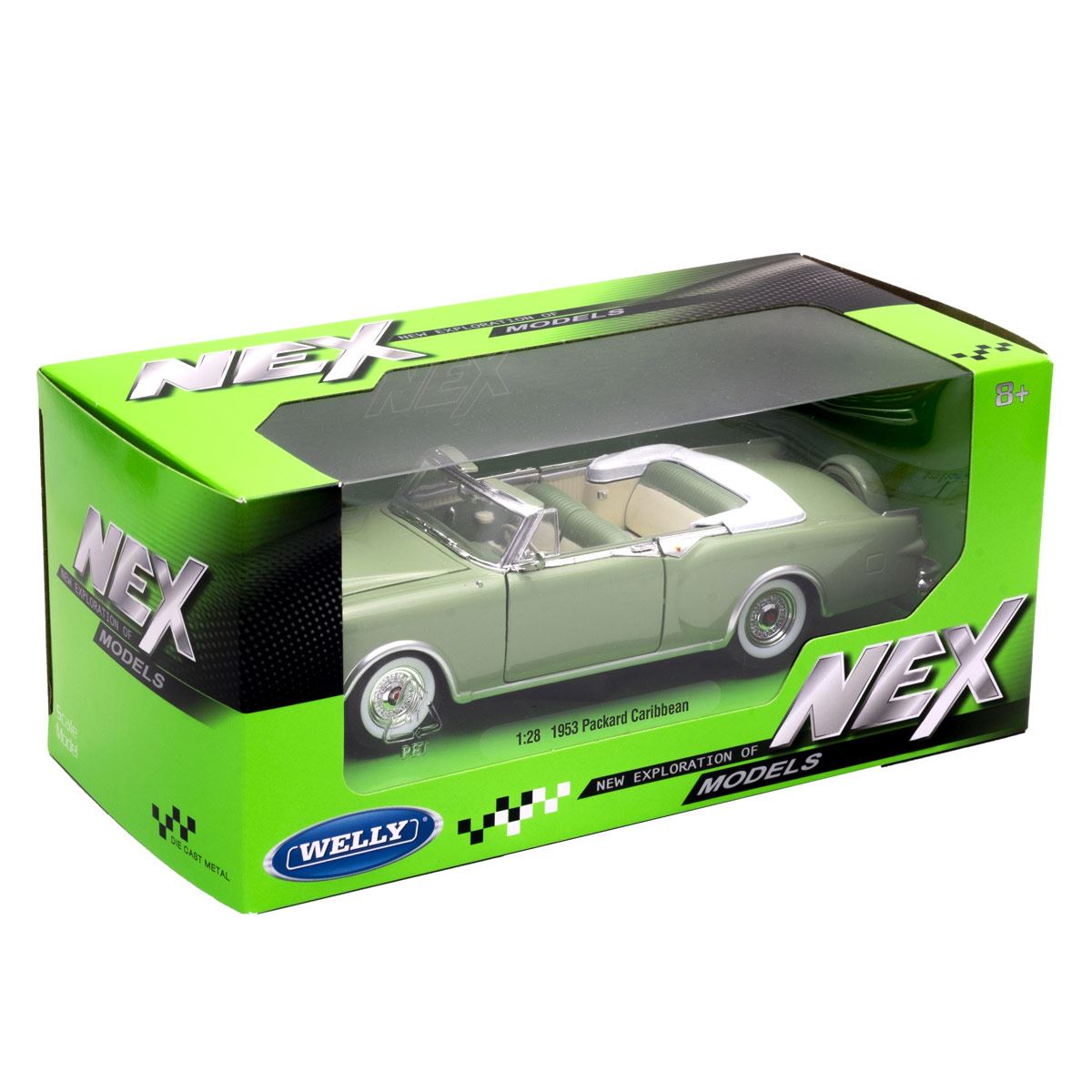 Auto Escala 1953 Packard Caribbean Convertible Verde Die Cast