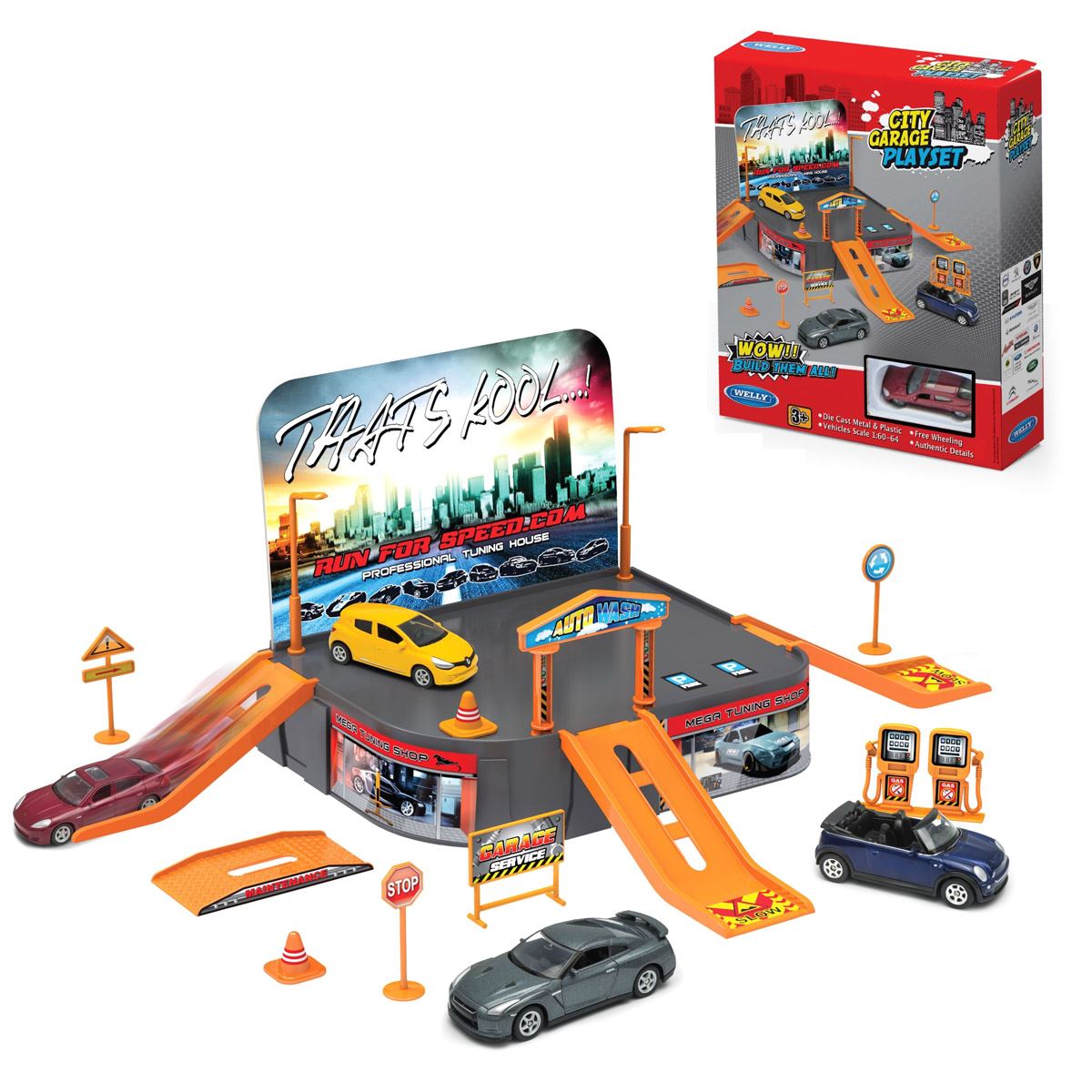 Garage Playset W&#47;Porsche Panamera S