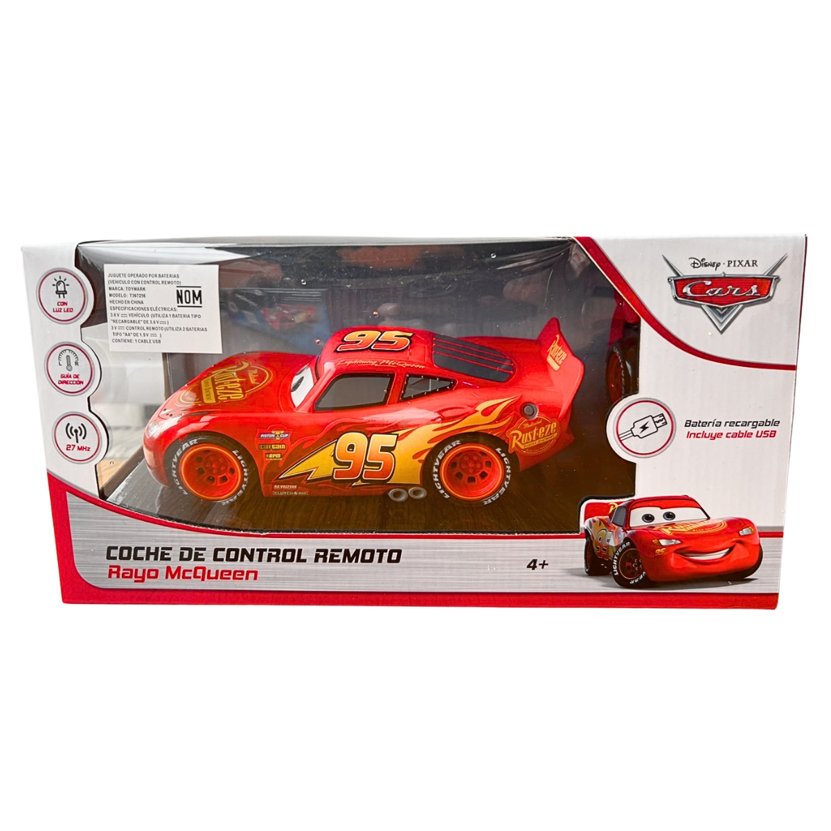 Coche de Control Remoto Disney Pixar Cars Rayo Mcqueen