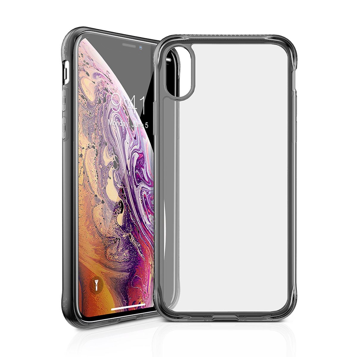 Funda Iphone XS/X Negro/ Trans Nano Ice