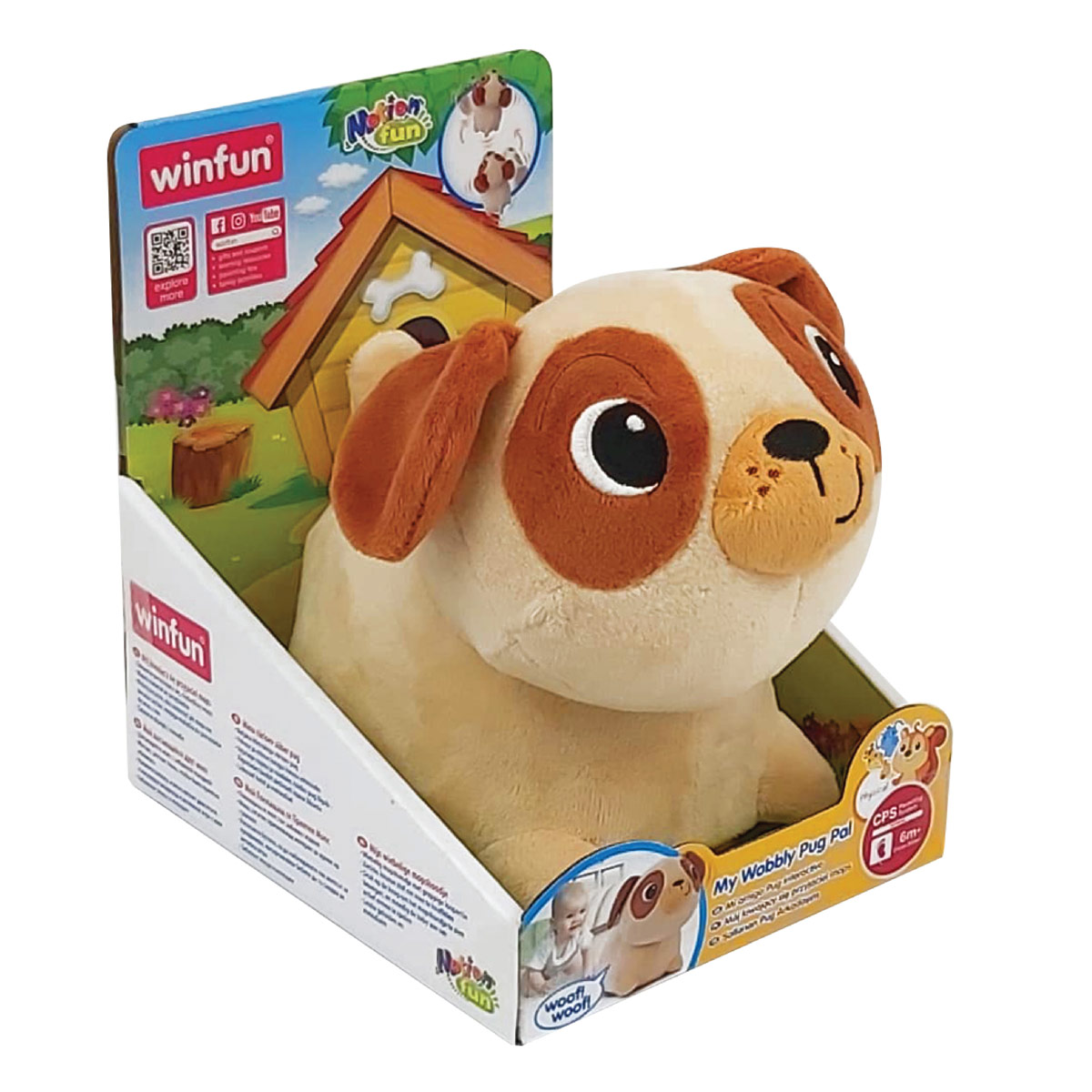 Mascota electrónica Perrito Pug Interactivo WINFUN