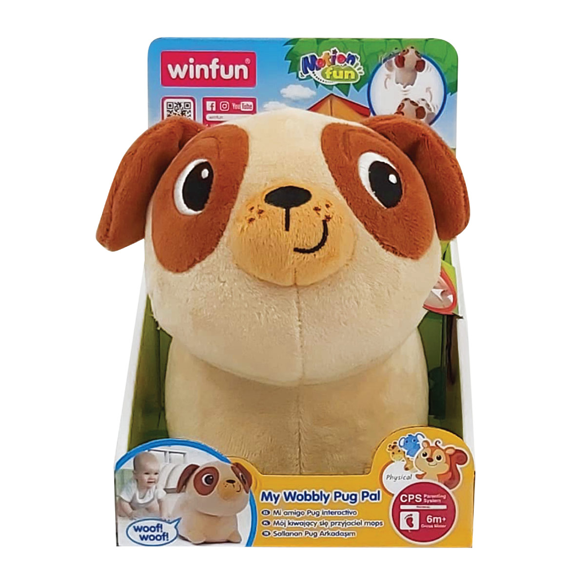 Mascota electrónica Perrito Pug Interactivo WINFUN