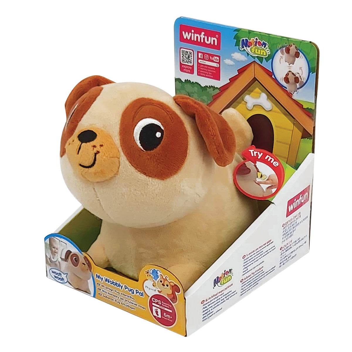 Mascota electrónica Perrito Pug Interactivo WINFUN