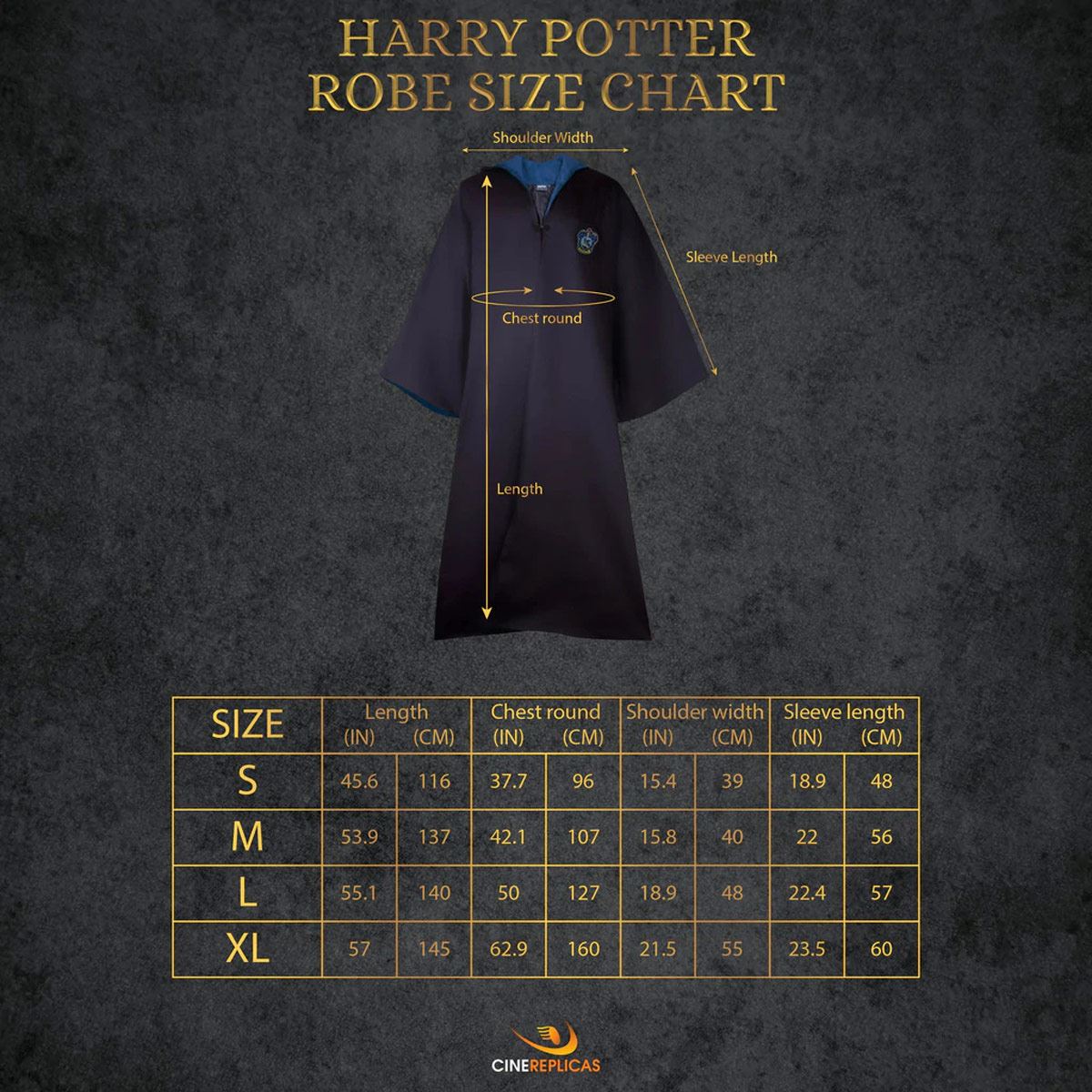 Tunica robe Harry Potter wizard Ravenclaw