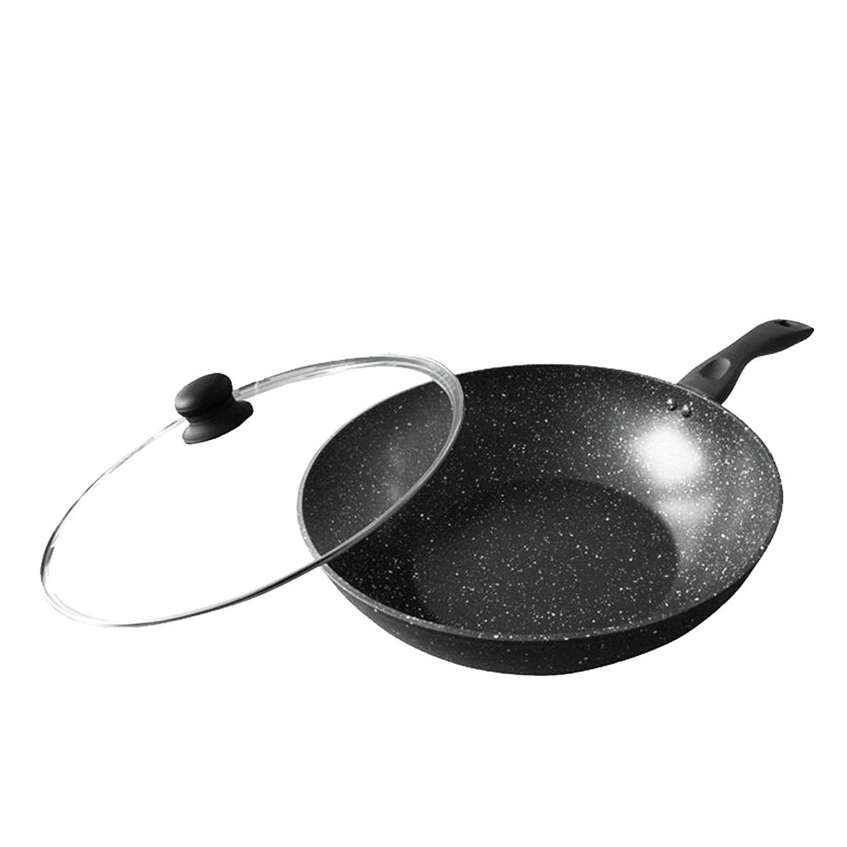 Wok Westinghouse Antiadherente de Mármol Negro 32 cm