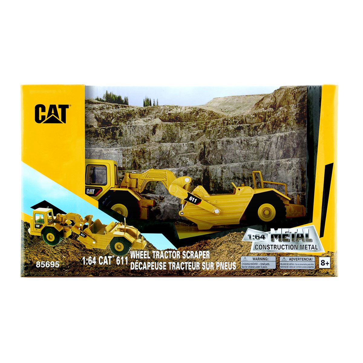 1:64 Cat Wheel Tractor 611 Scraper  Diecast Large