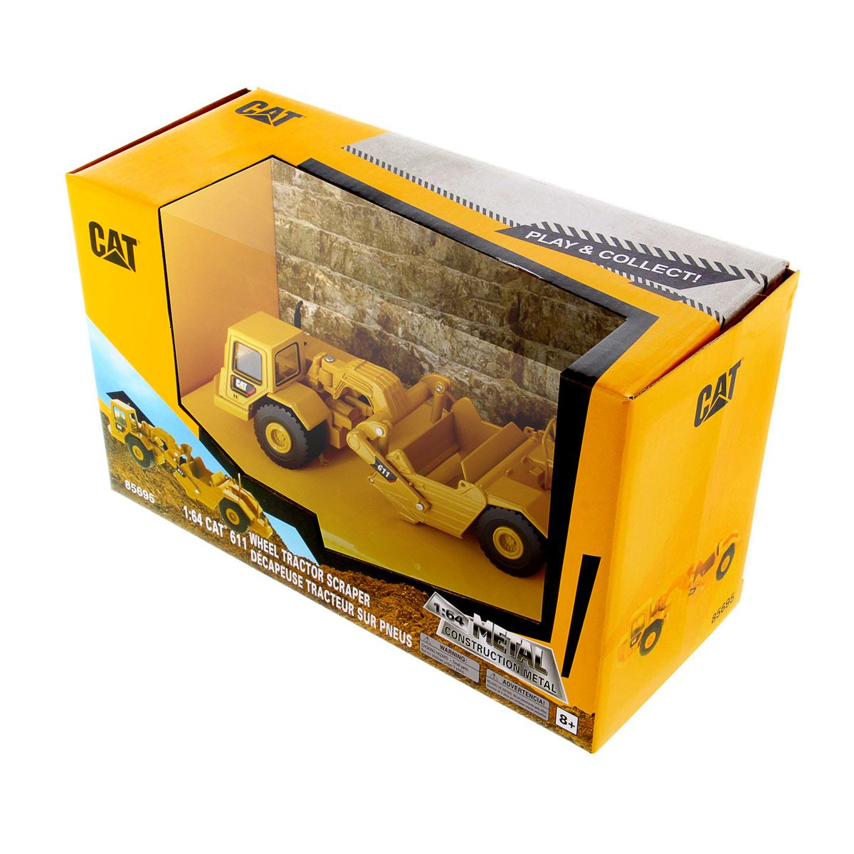 1:64 Cat Wheel Tractor 611 Scraper  Diecast Large