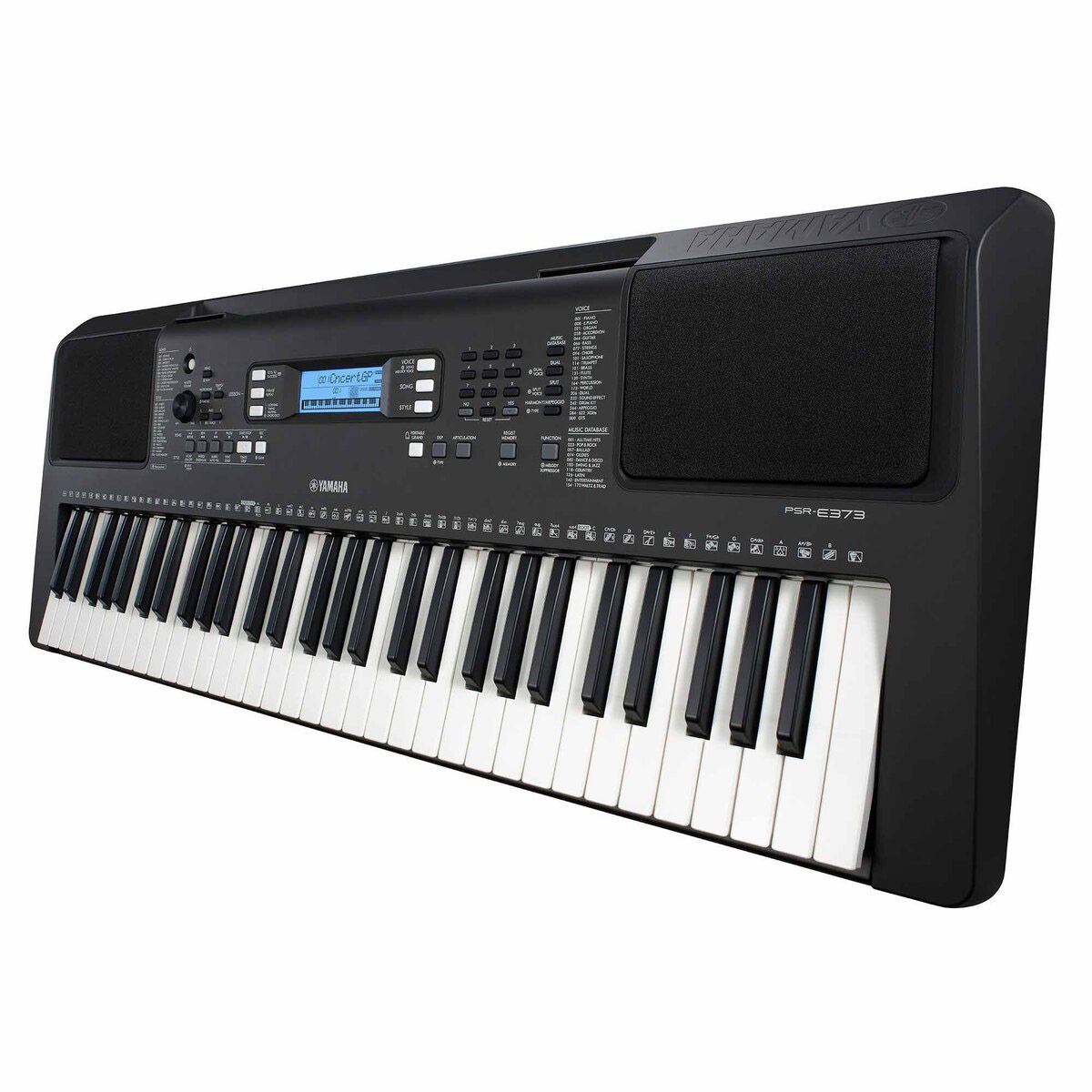 Teclado portátil 5 octavas Yamaha PSRE373-negro