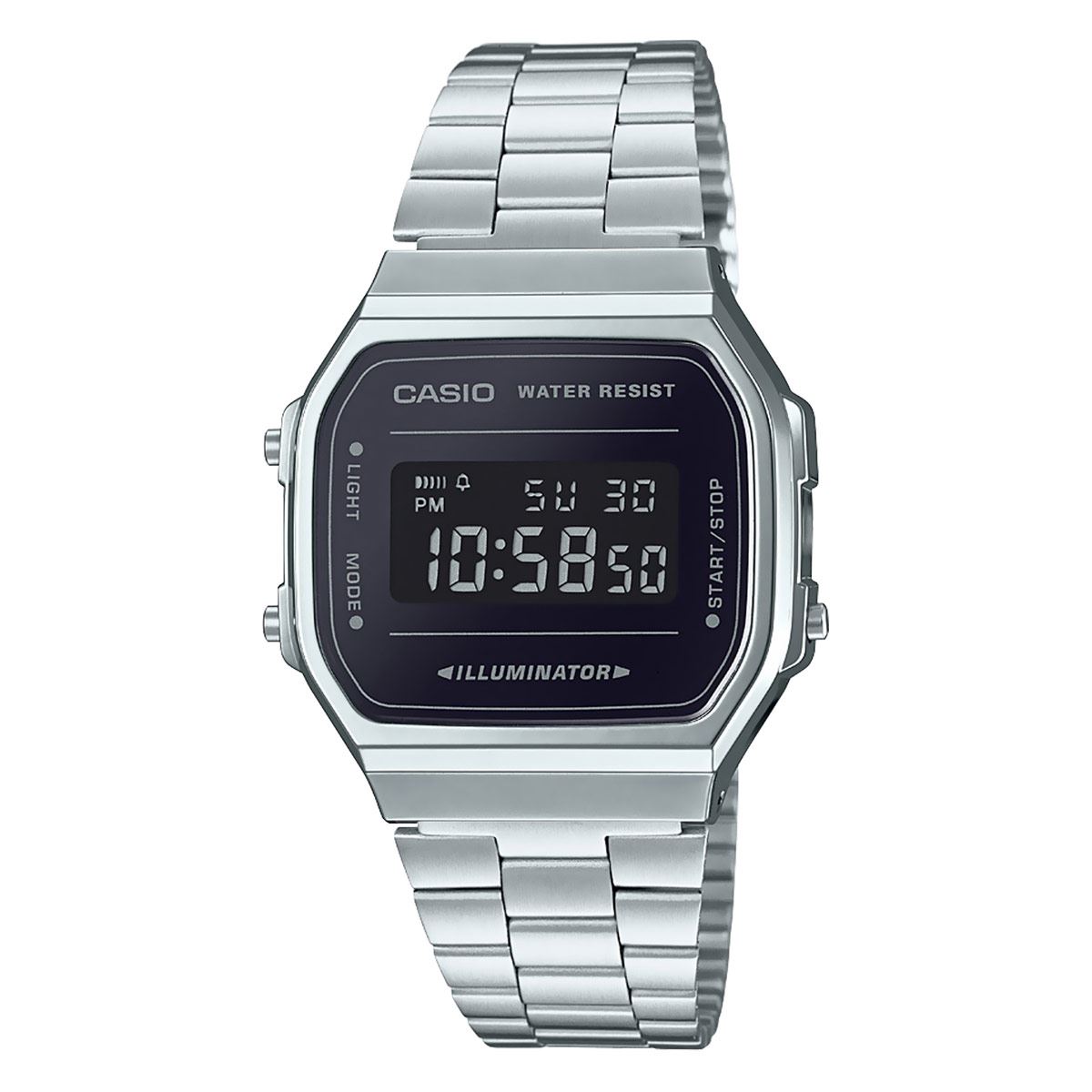 Reloj Casio Unisex Plateado A168WEM-1VT Para Dama