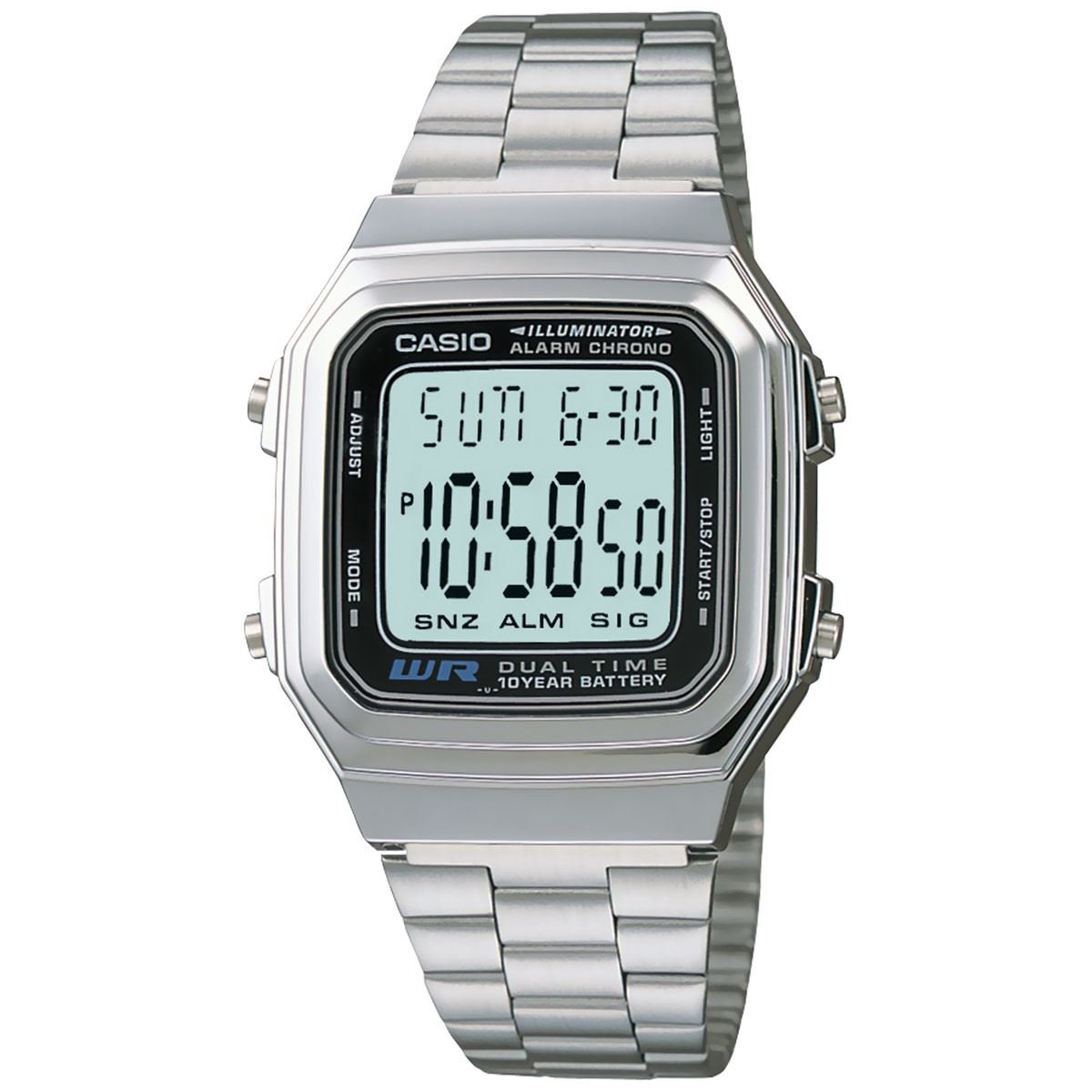 Reloj Casio Mujer Plata con Cronómetro y Alarma – Shopavia