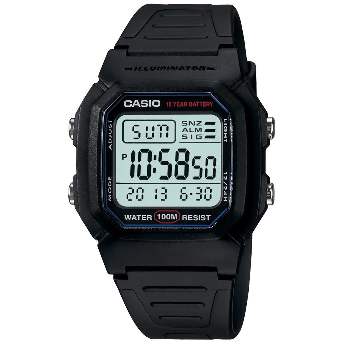 Reloj Casio W-800H-1AVCF Negro Para Caballero