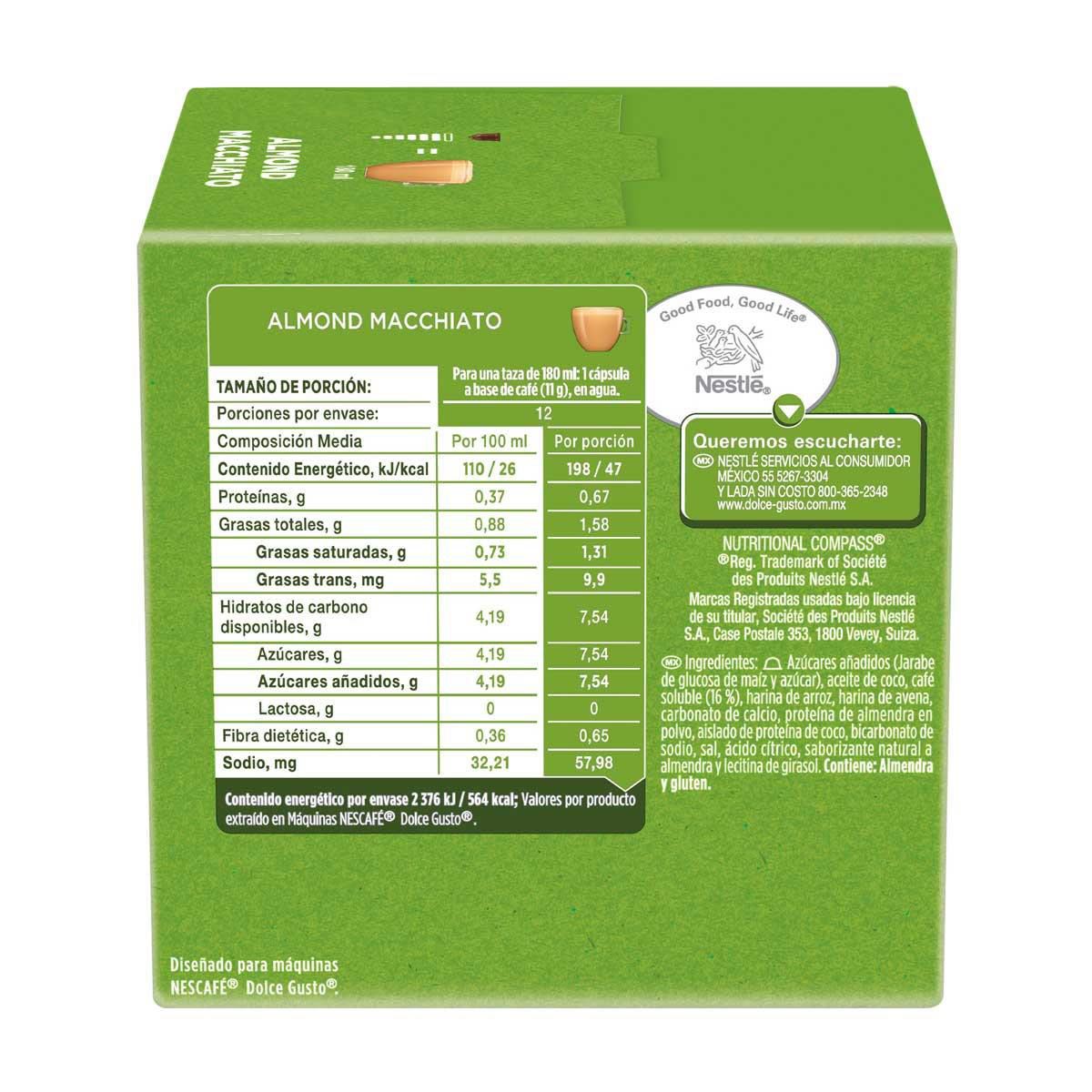 Cápsulas Nescafé Dolce Gusto Macchiato Almendra
