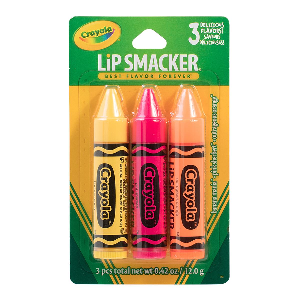 Trio Bálsamos Labiales Crayola Lip Smacker