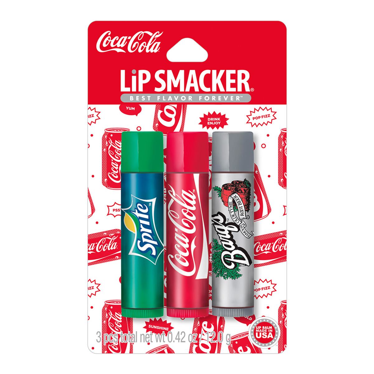 Trío Bálsamos Labiales Coca Cola Lip Smacker