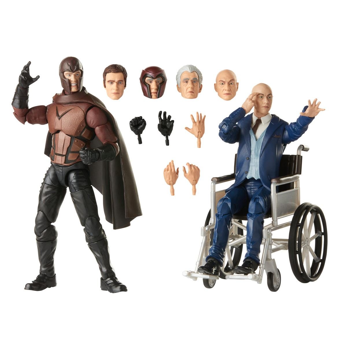 Hasbro Marvel Legends Series X-Men Figuras de Magneto y el Profesor X