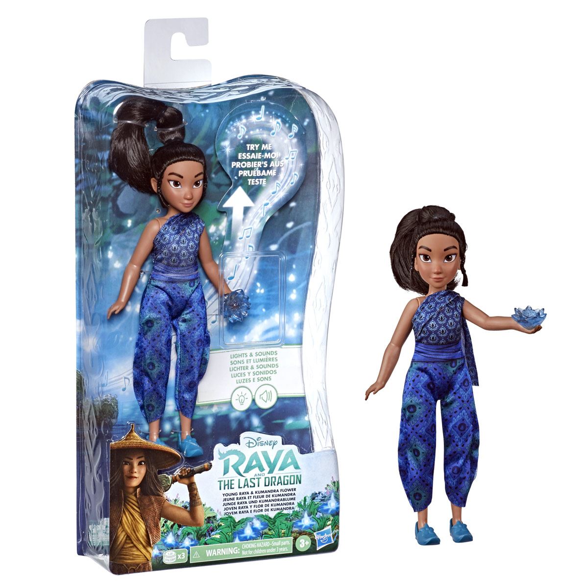 Disney Raya and the Last Dragon - Joven Raya y flor de Kumandra