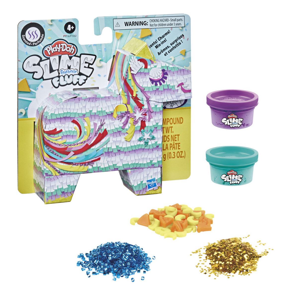 Play-Doh - Slime Feathery Fluff - Surtido de masa perfumada