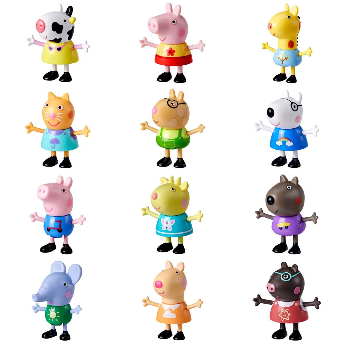 Peppa Pig Figuras Weebles, figuras moldeadas gruesas, primer juguete, juego  imaginativo preescolar