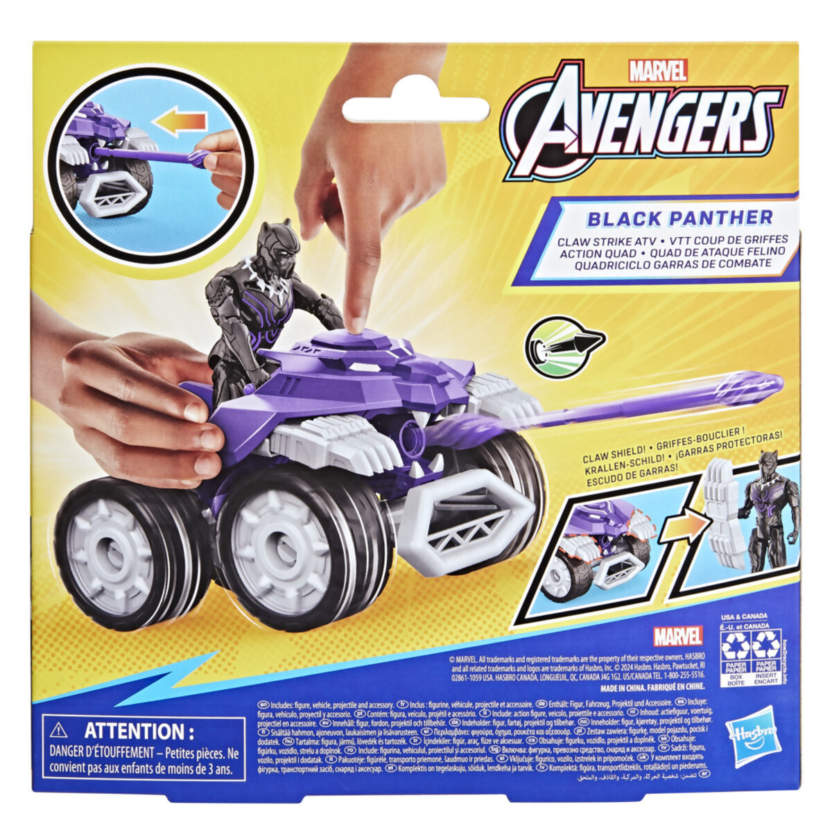 Quadriciclo Garras de Combate Marvel Avengers Black Panther de Hasbro