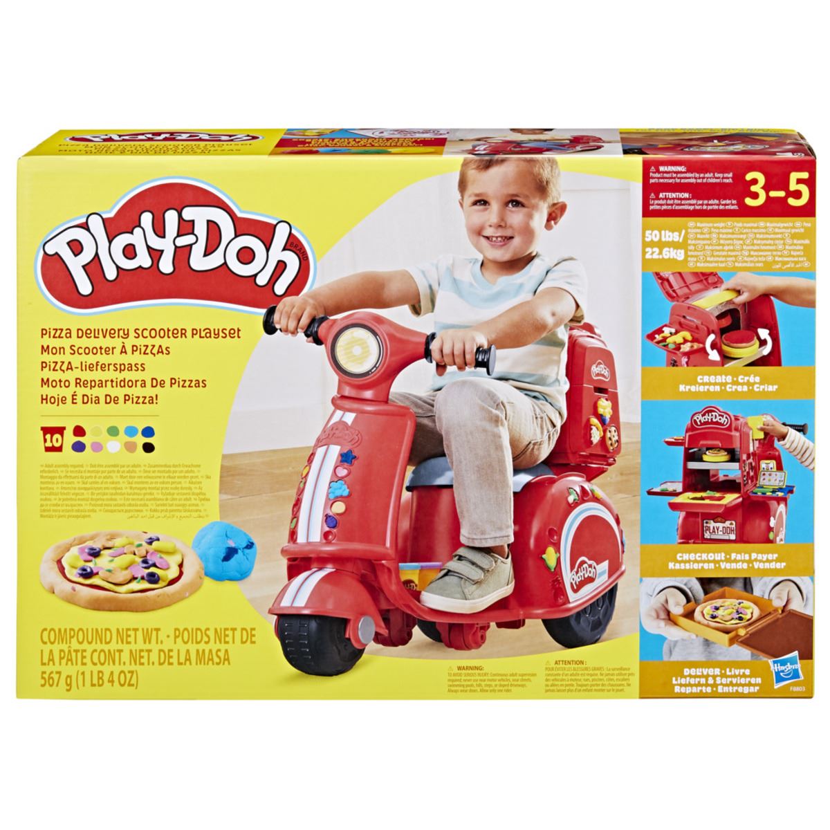 Moto Scooter Play-doh Repartidor de Pizzas