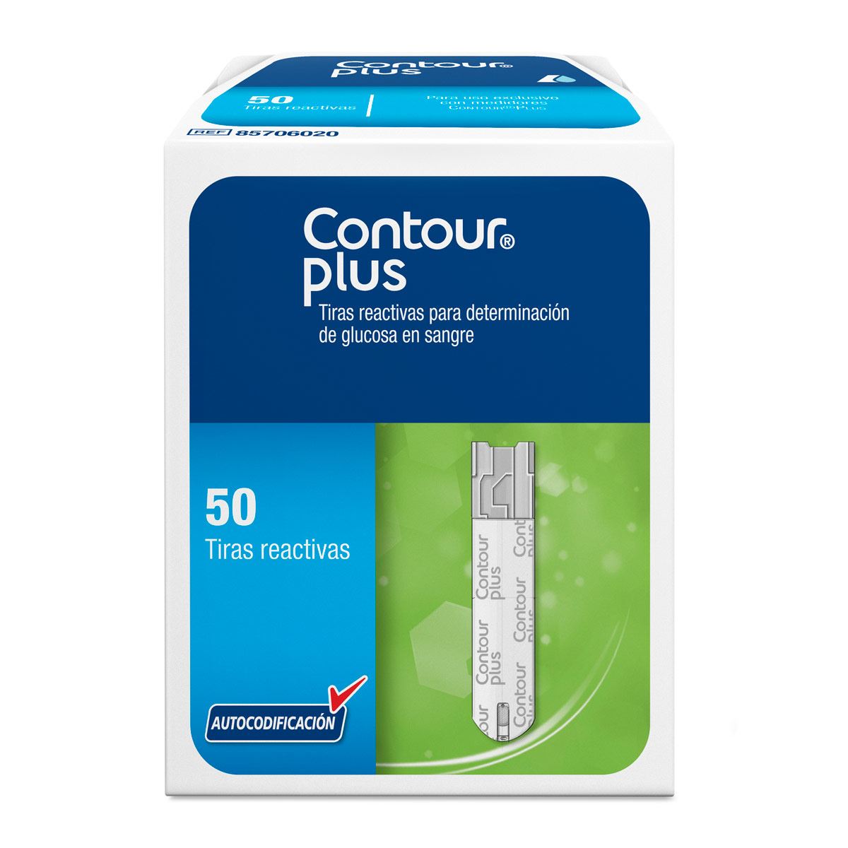 Tiras Reactivas Contour Plus 50 piezas