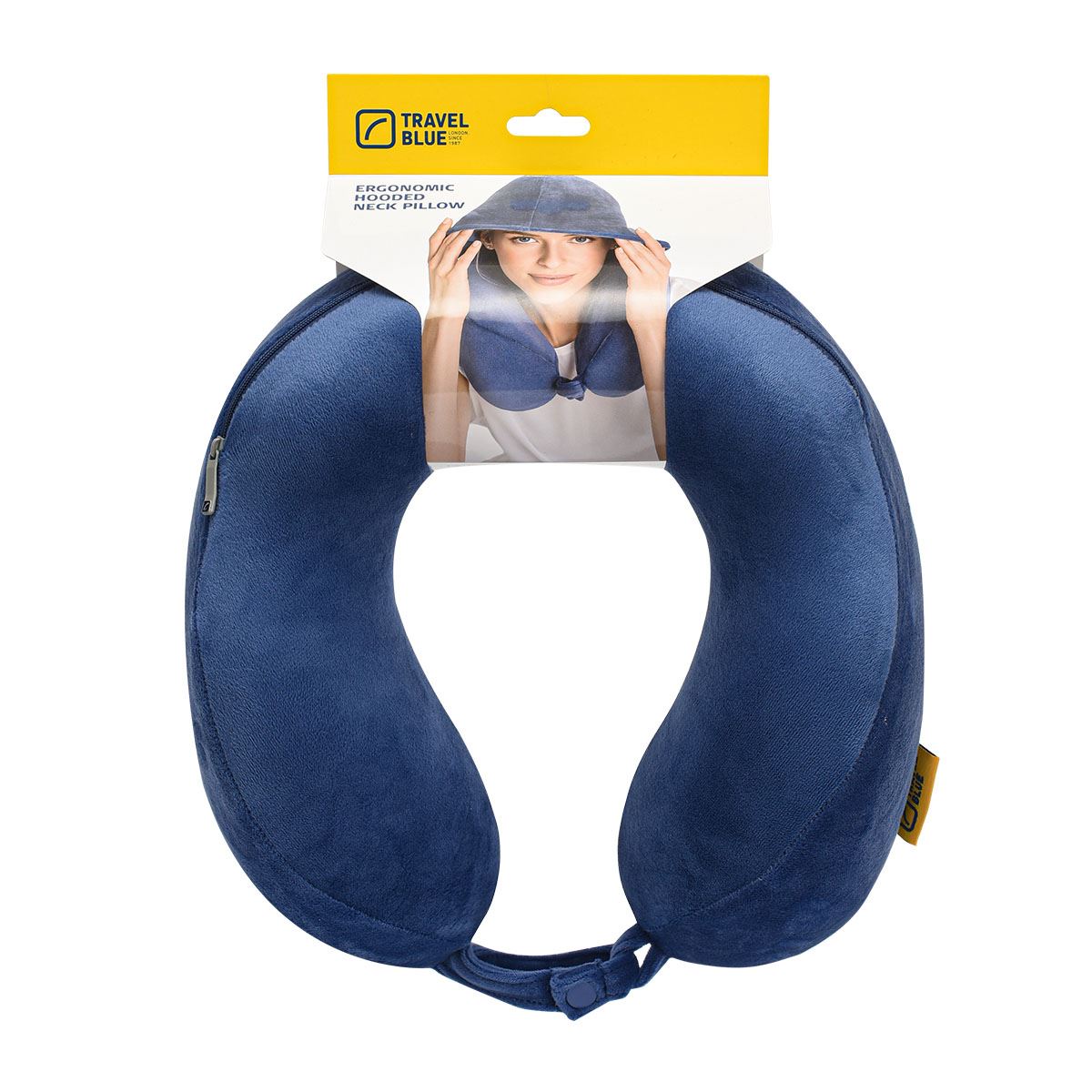 Almohada con Capucha Azul Travel Blue