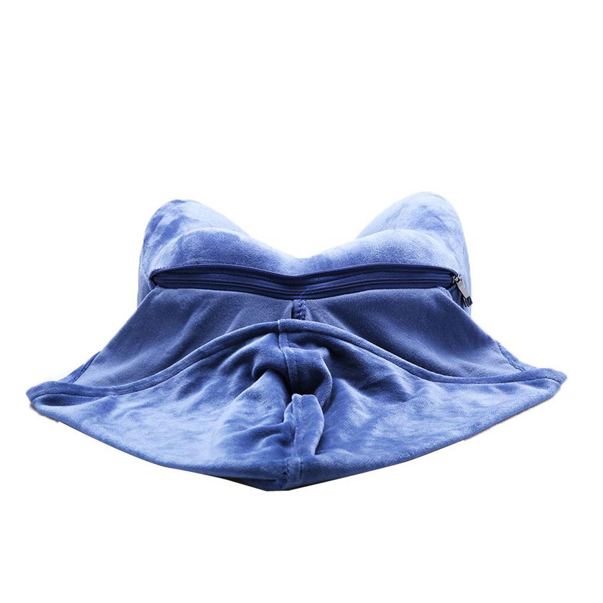 Almohada con Capucha Azul Travel Blue