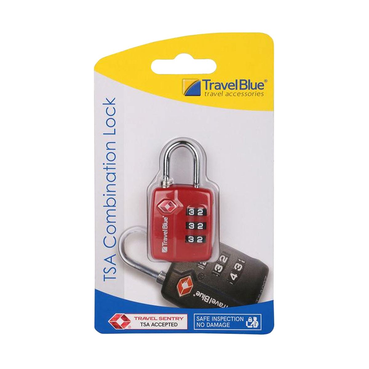 Candado para maleta triple combinación rojo - TSA