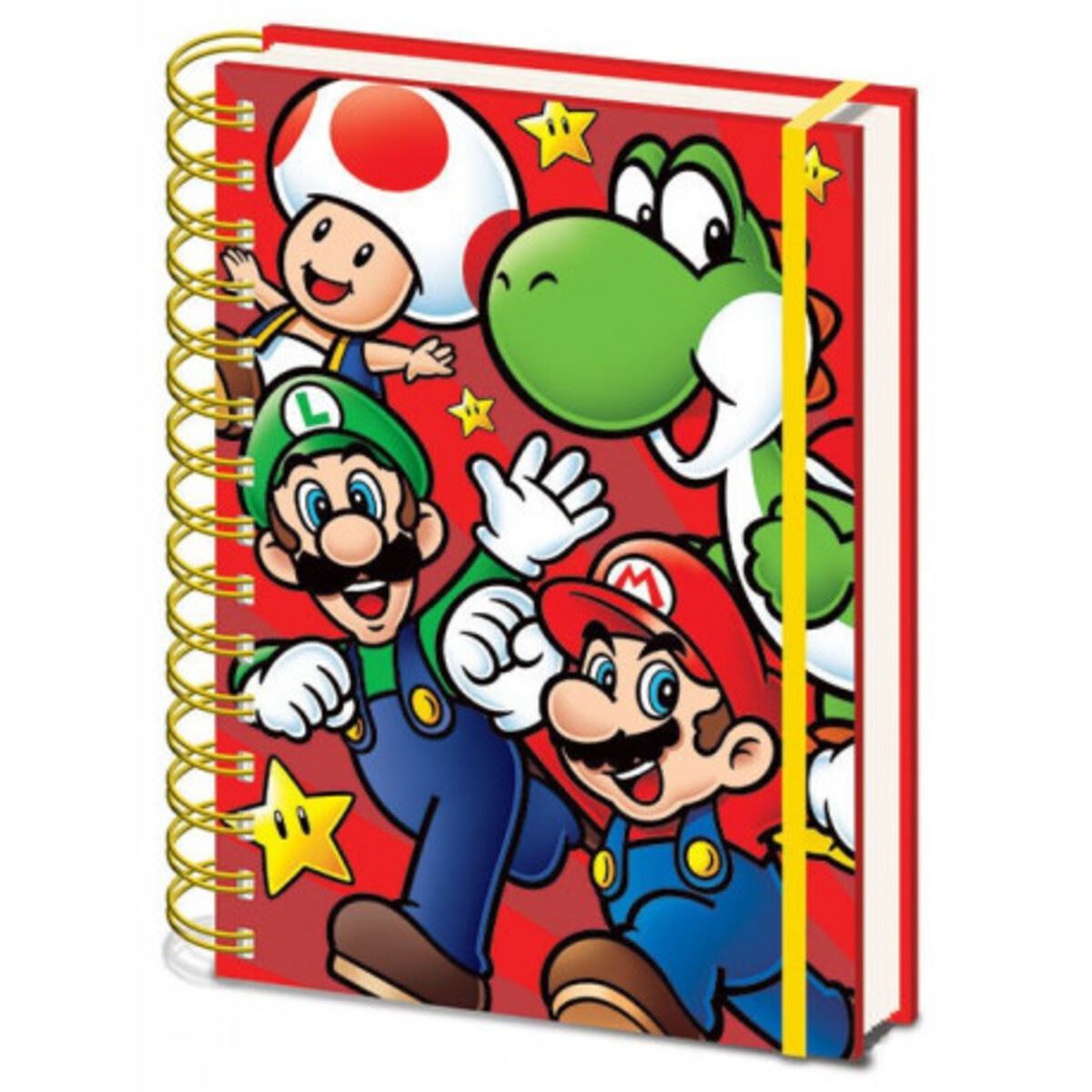 Cuaderno Pyramid A5 Espiral Pasta Dura Personajes Super Mario