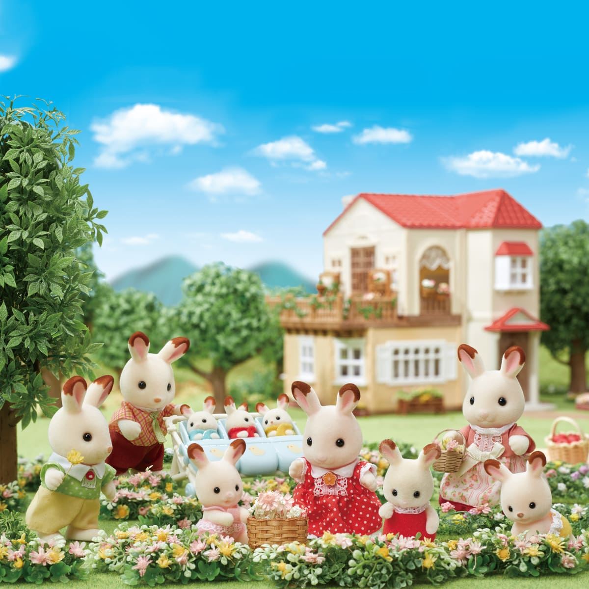 Familia Conejo Chocolate Sylvanian Families