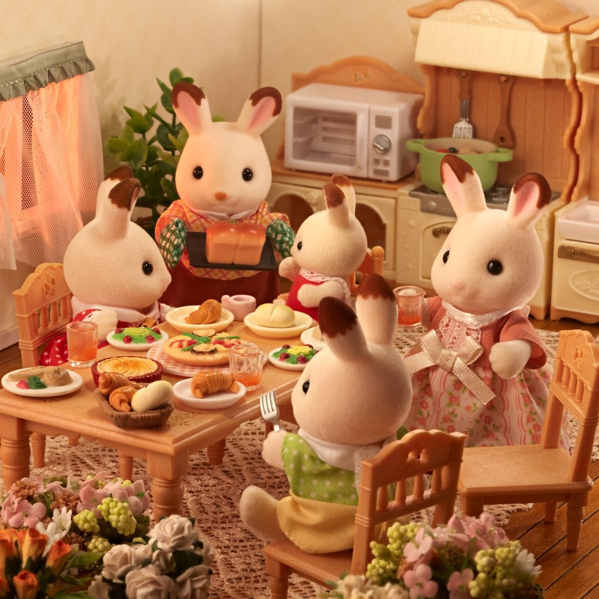 Familia Conejo Chocolate Sylvanian Families