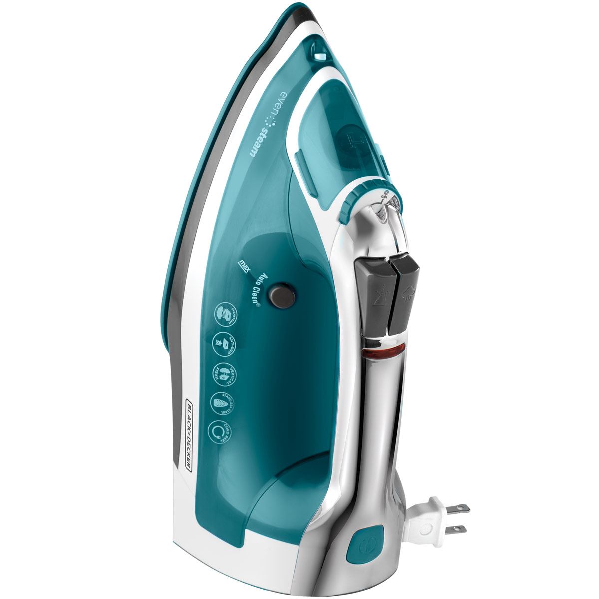 Plancha de vapor con cable retráctil azul