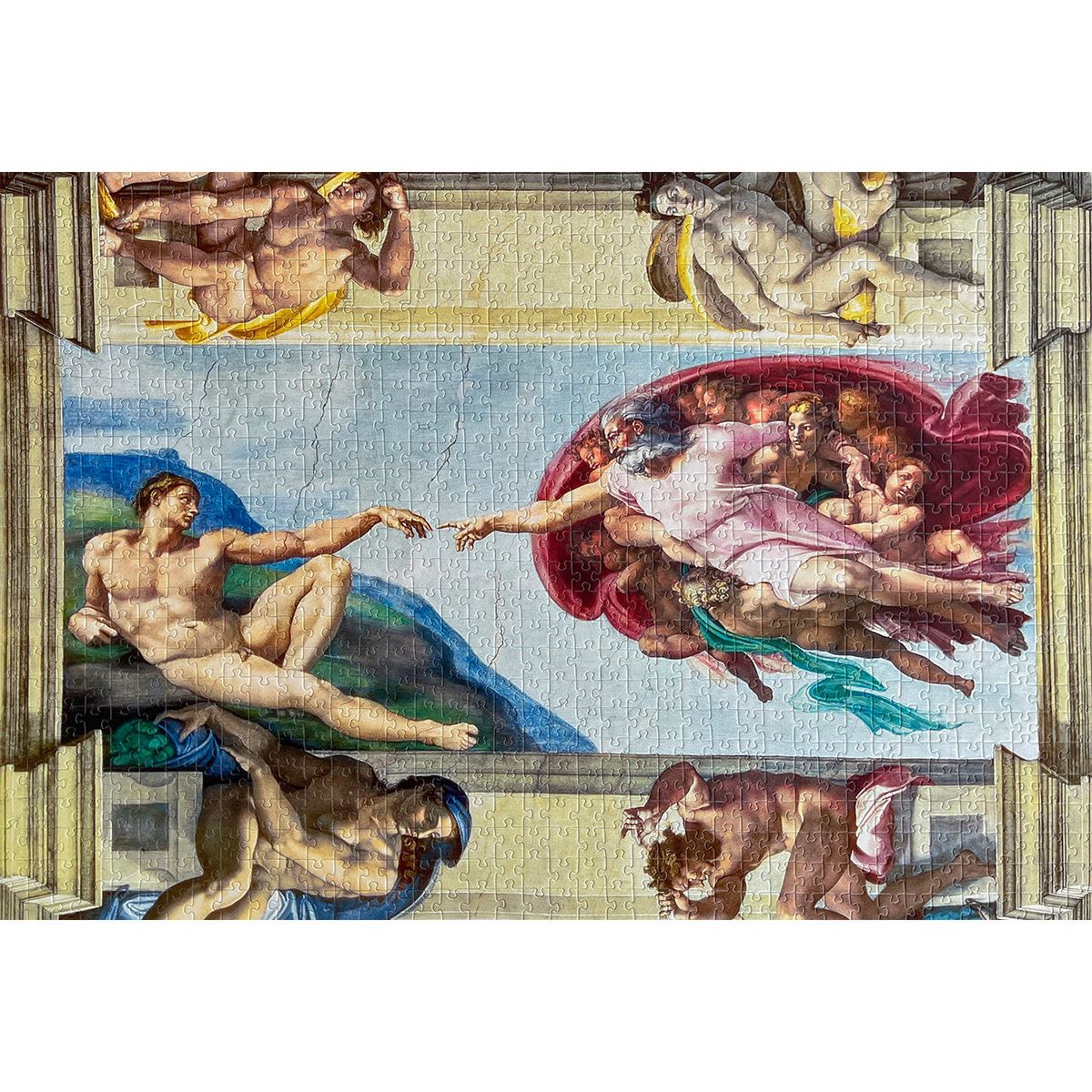 Rompecabezas Creación Adán de Miguel Angel 1000 pz