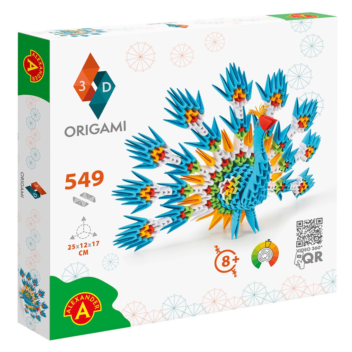 Origami 3D Pavo real