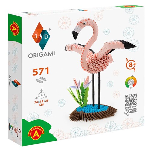 Origami 3D Flamingo