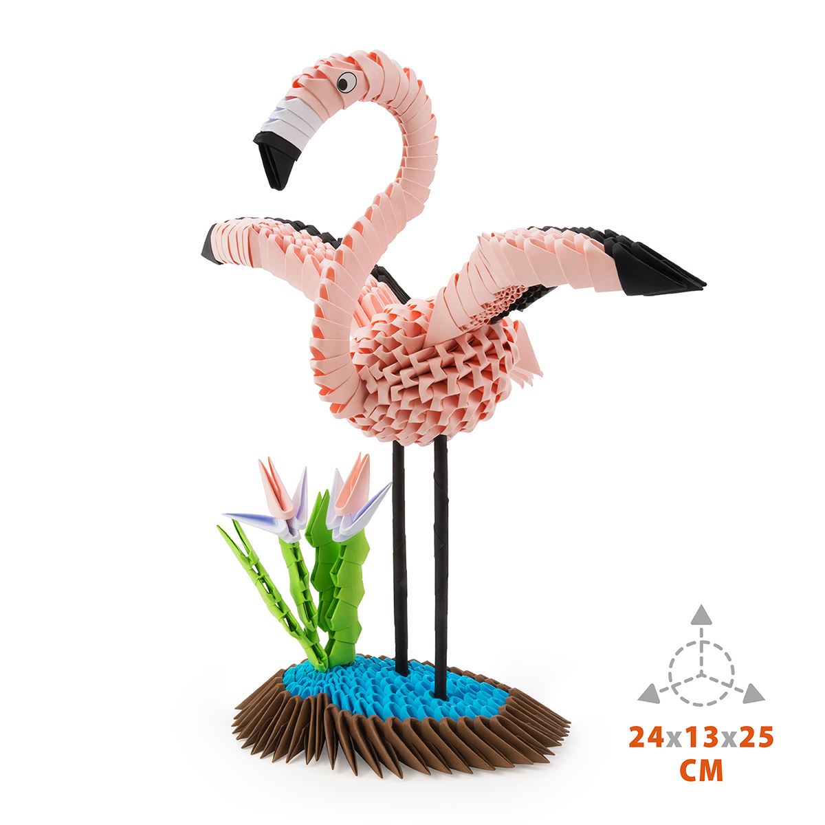 Origami 3D Flamingo