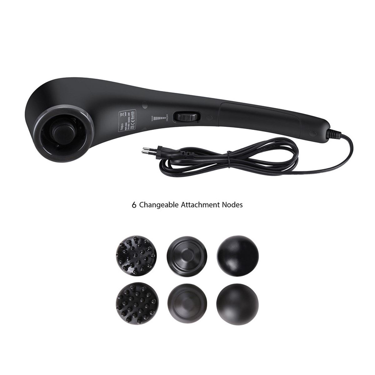 Masajeador De Percusión Con Calor, 6 Nodos Y 5 Velocidades Naipo