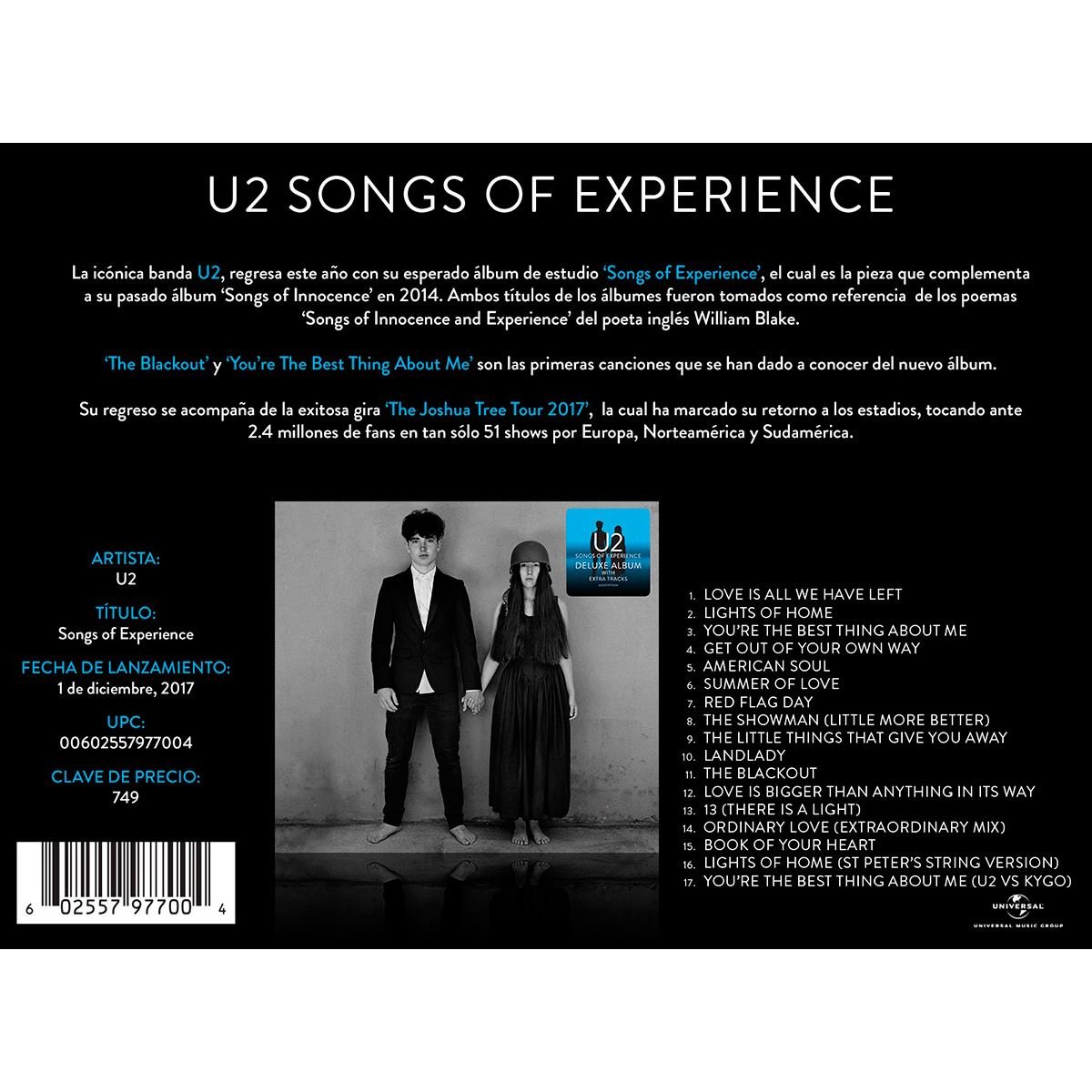 CD U2&#45; Songs Of Experience &#40;Deluxe&#41;