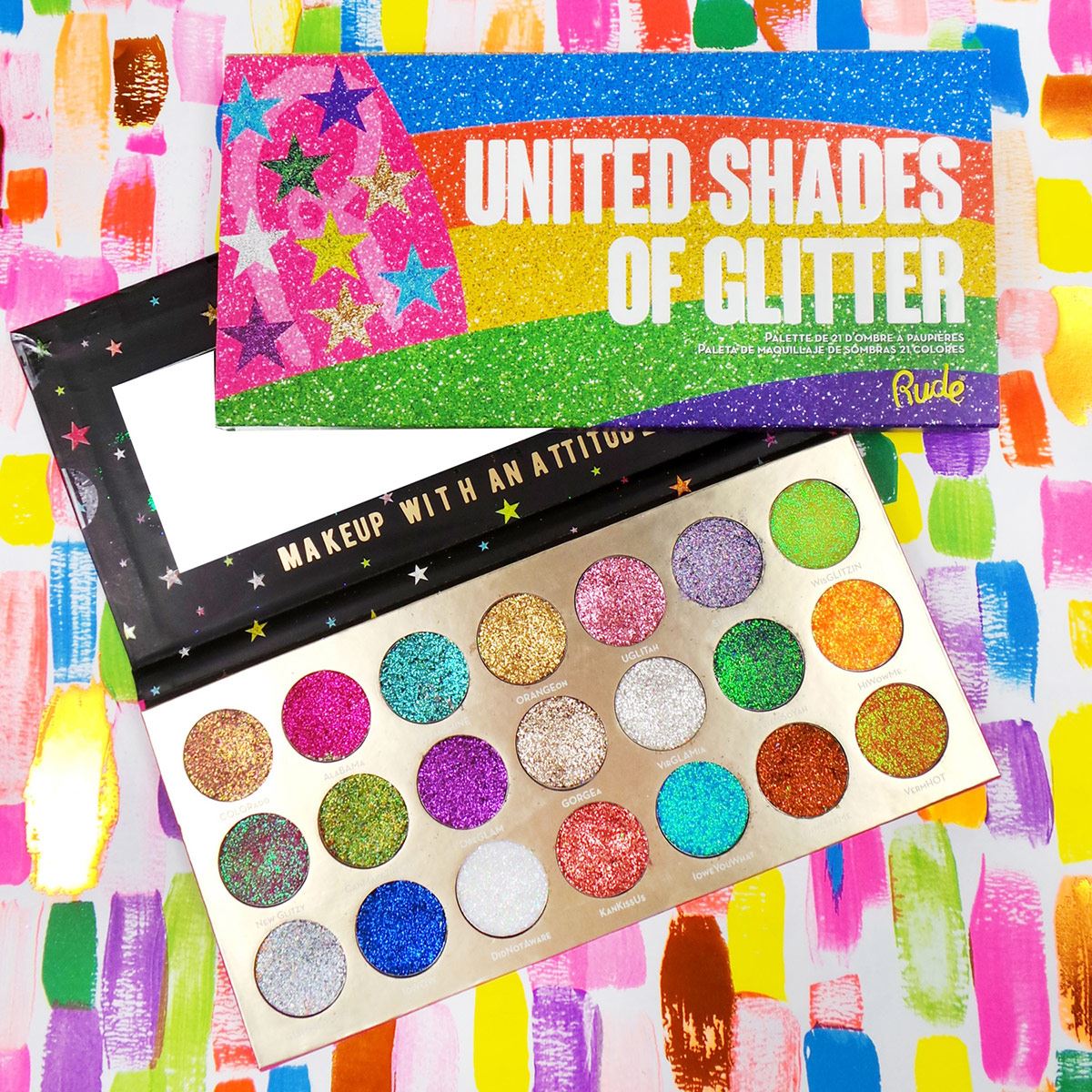 Paleta de Sombras United Shades Of Glitter Rude