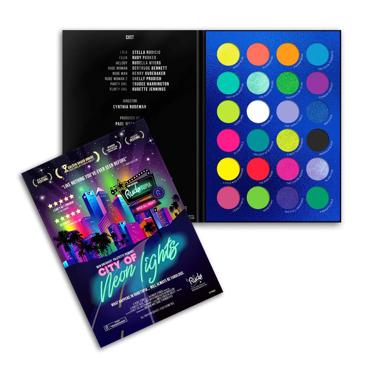 Paleta de Sombras City Of Neon Lights 24 Rude