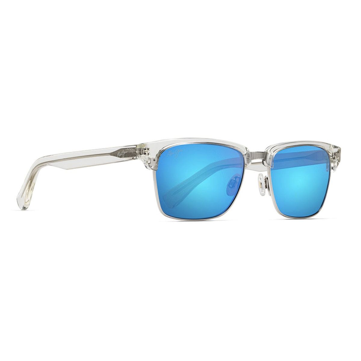 Lente solar Maui Jim armazón transparente mica azul