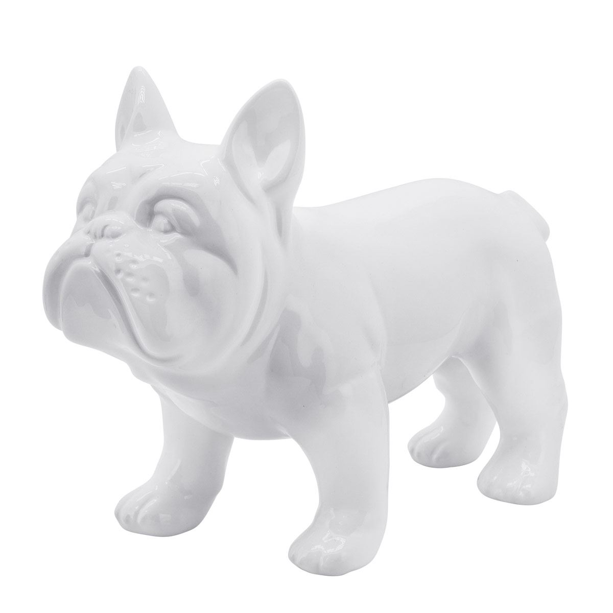 Figura bulldog blanco