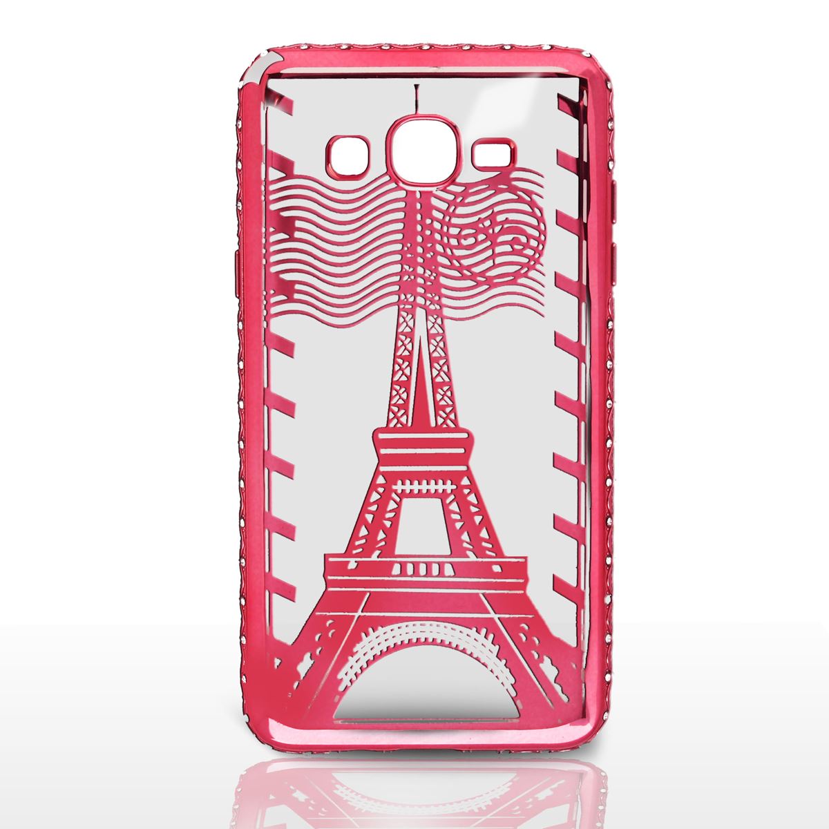 Funda para Grand Prime Rosa Tower Eiffel