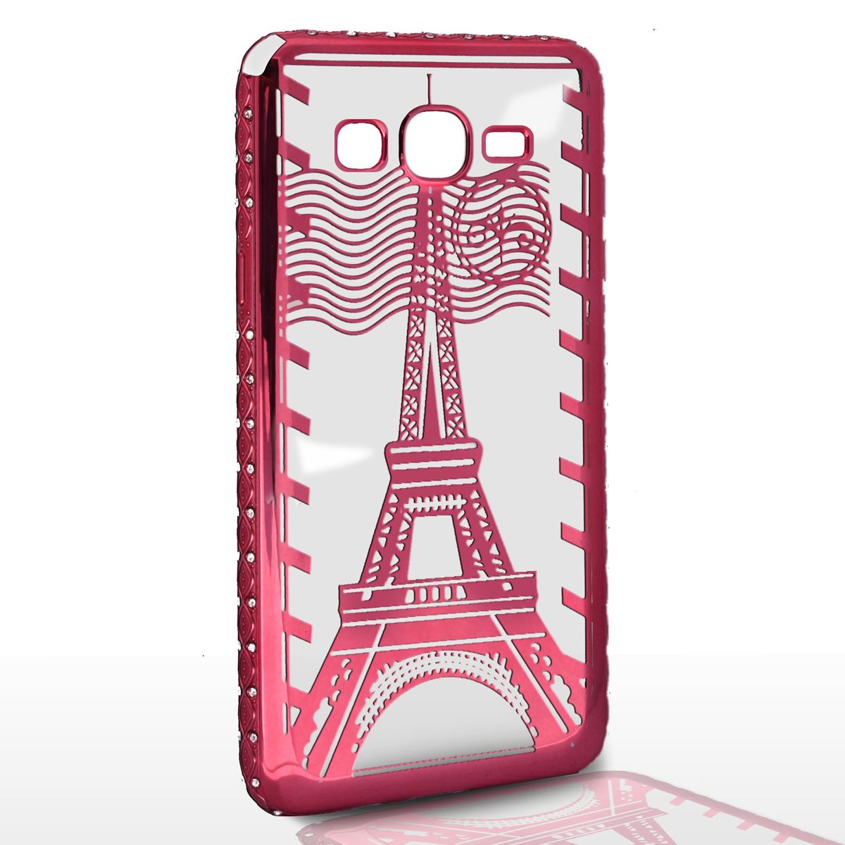 Funda para Grand Prime Rosa Tower Eiffel