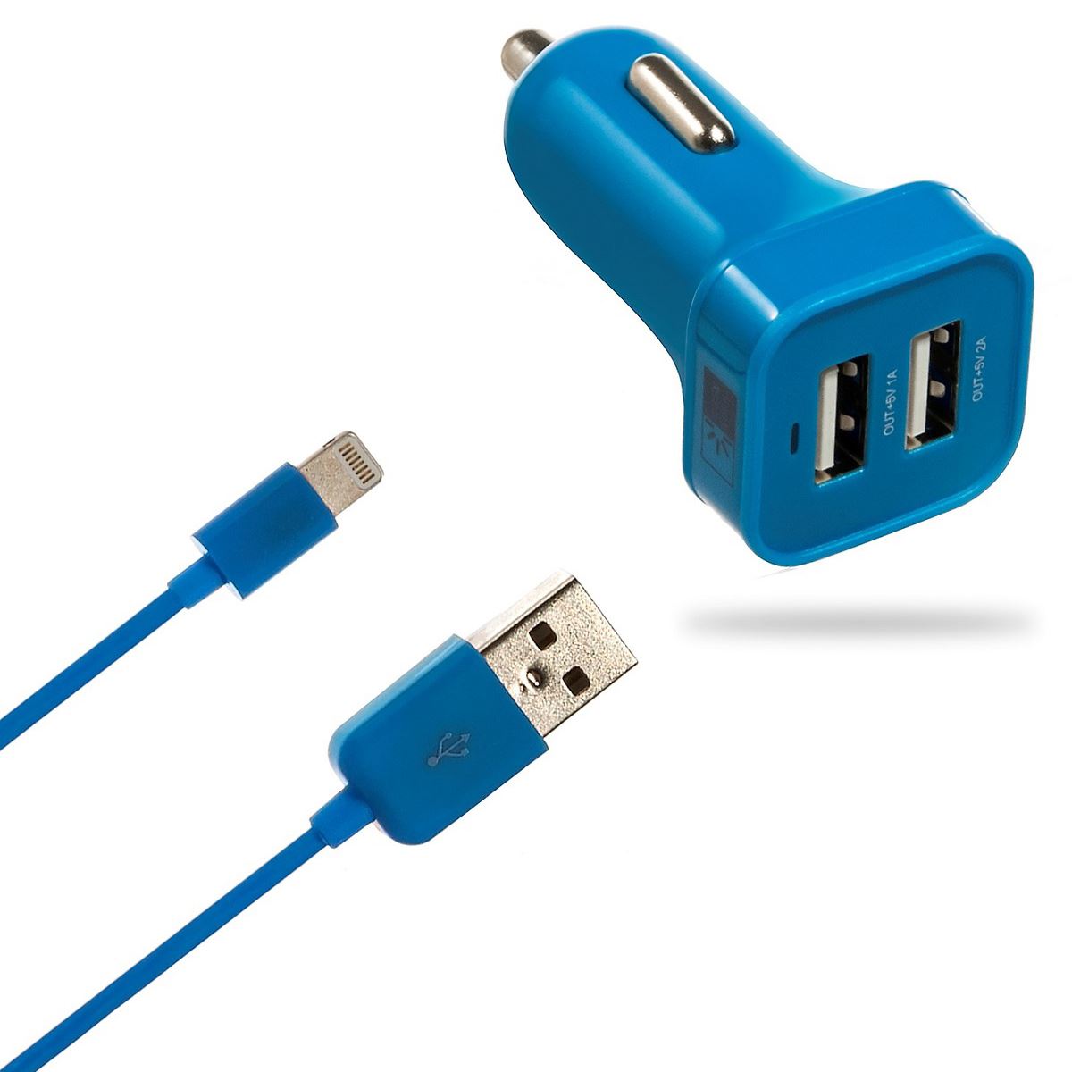 Cargador Lightning Azul para Auto